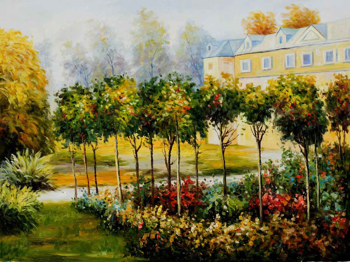 The Garden at Fontenay, 1874 - Pierre Auguste Renoir Painting